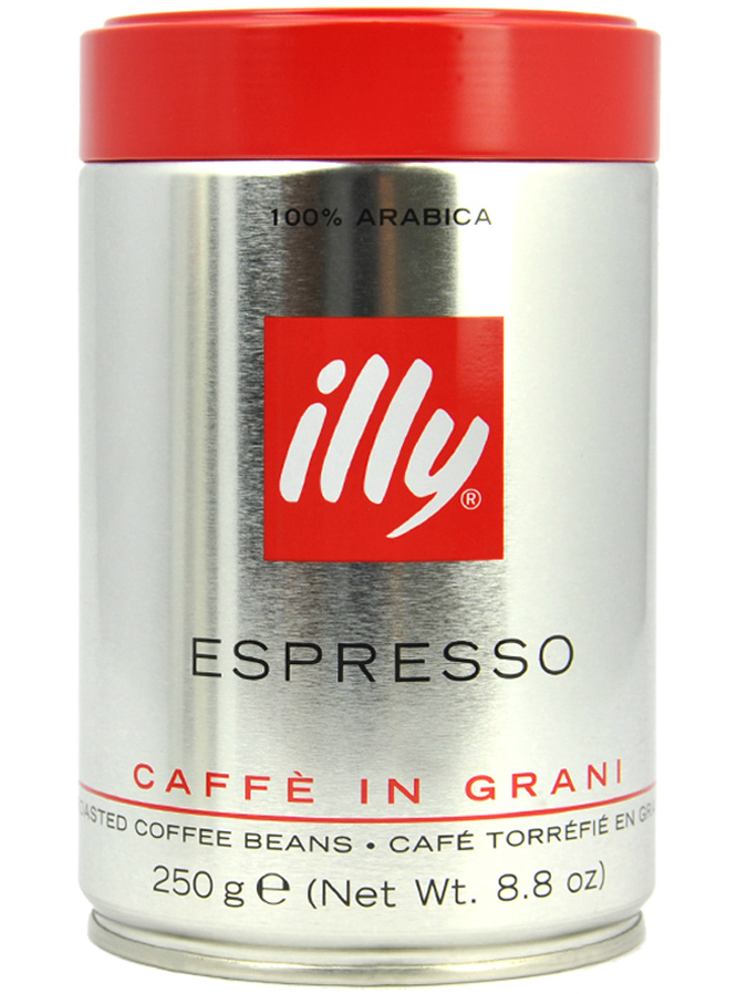 Illy Espresso Medium 250 г, в зернах, банка