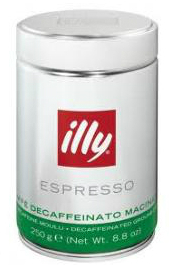 Illy Espresso Decaffeinato 250 г, молотый, без кофеина, банка
