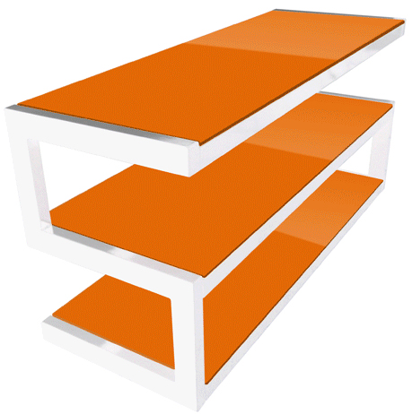 NorStone Design Esse Glossy white and orange glass