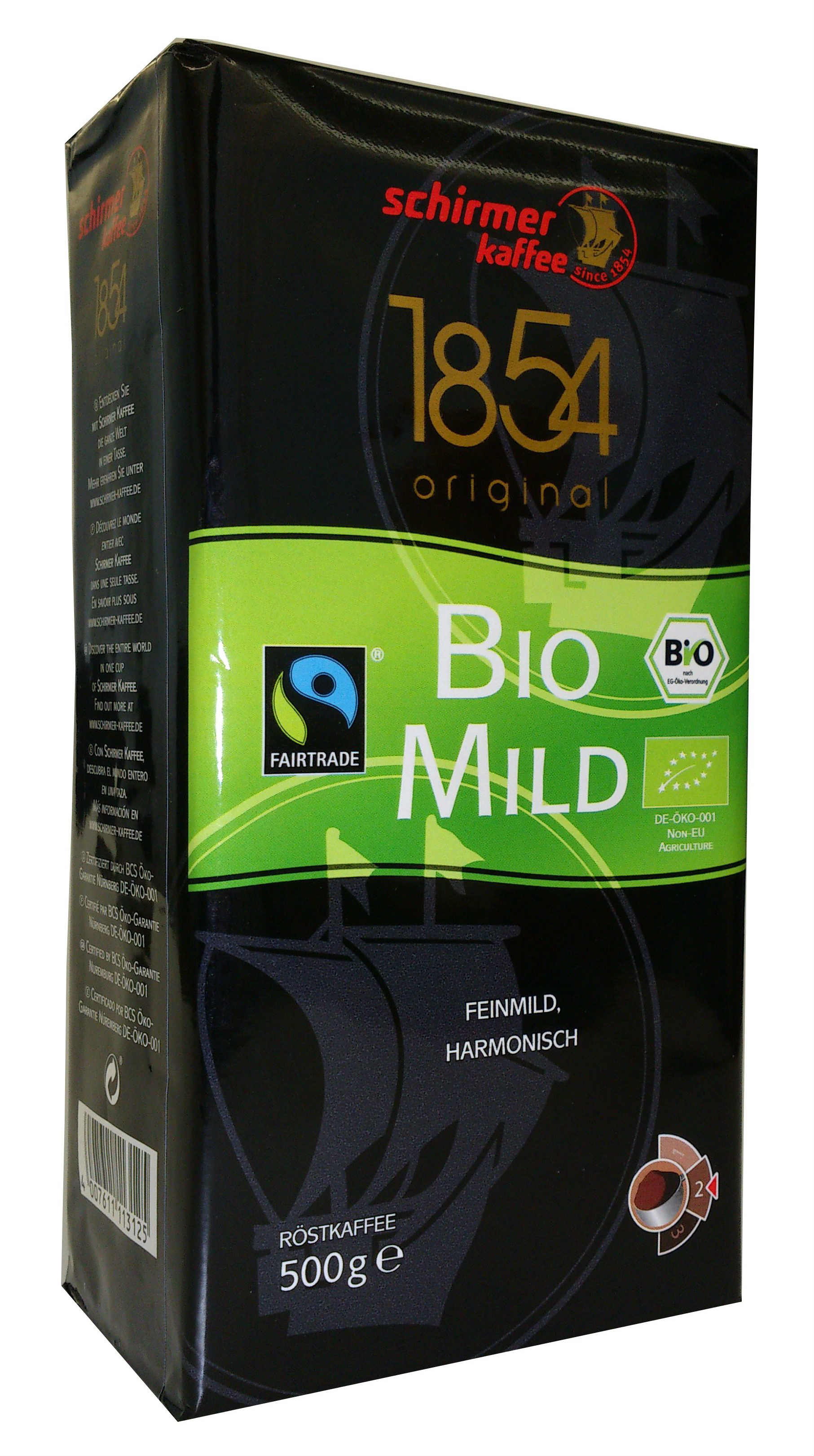 Schirmer Kaffee Bio Fairtrade Mild 500 г, молотый