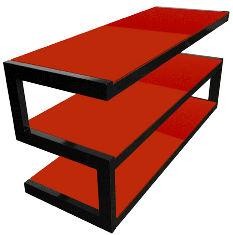 NorStone Design Esse Glossy black and red glass